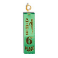 2"x8" 6th Place Stock Event Ribbons (Swimming) Carded